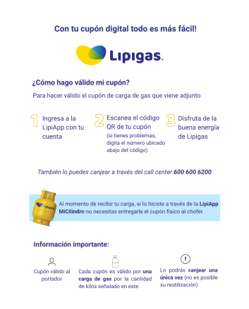 Cupón Digital Lipigas 5kg